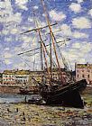 Claude Monet Boat at Low Tide at Fecamp painting